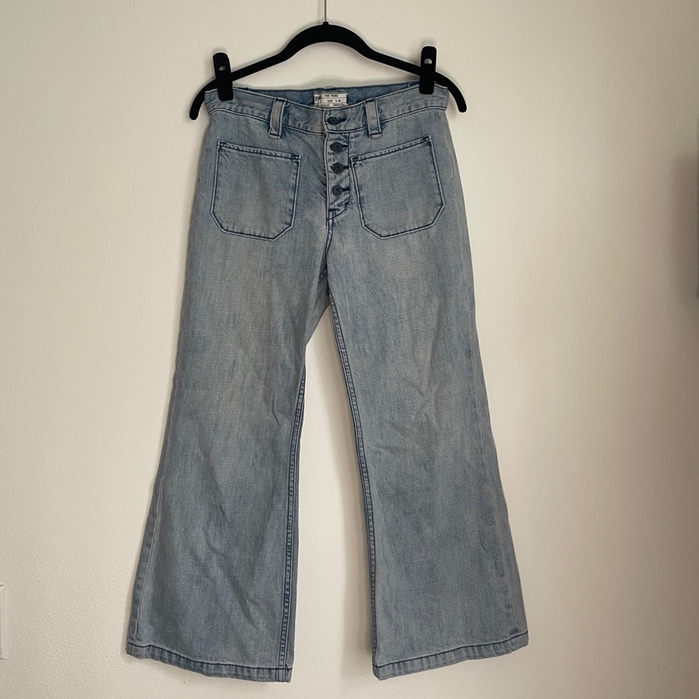 Free People Capri Flare Jeans